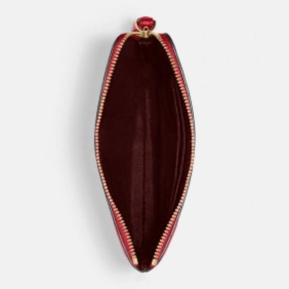 Red Coach Corner Zip Wristlet - Picture 2 of 2